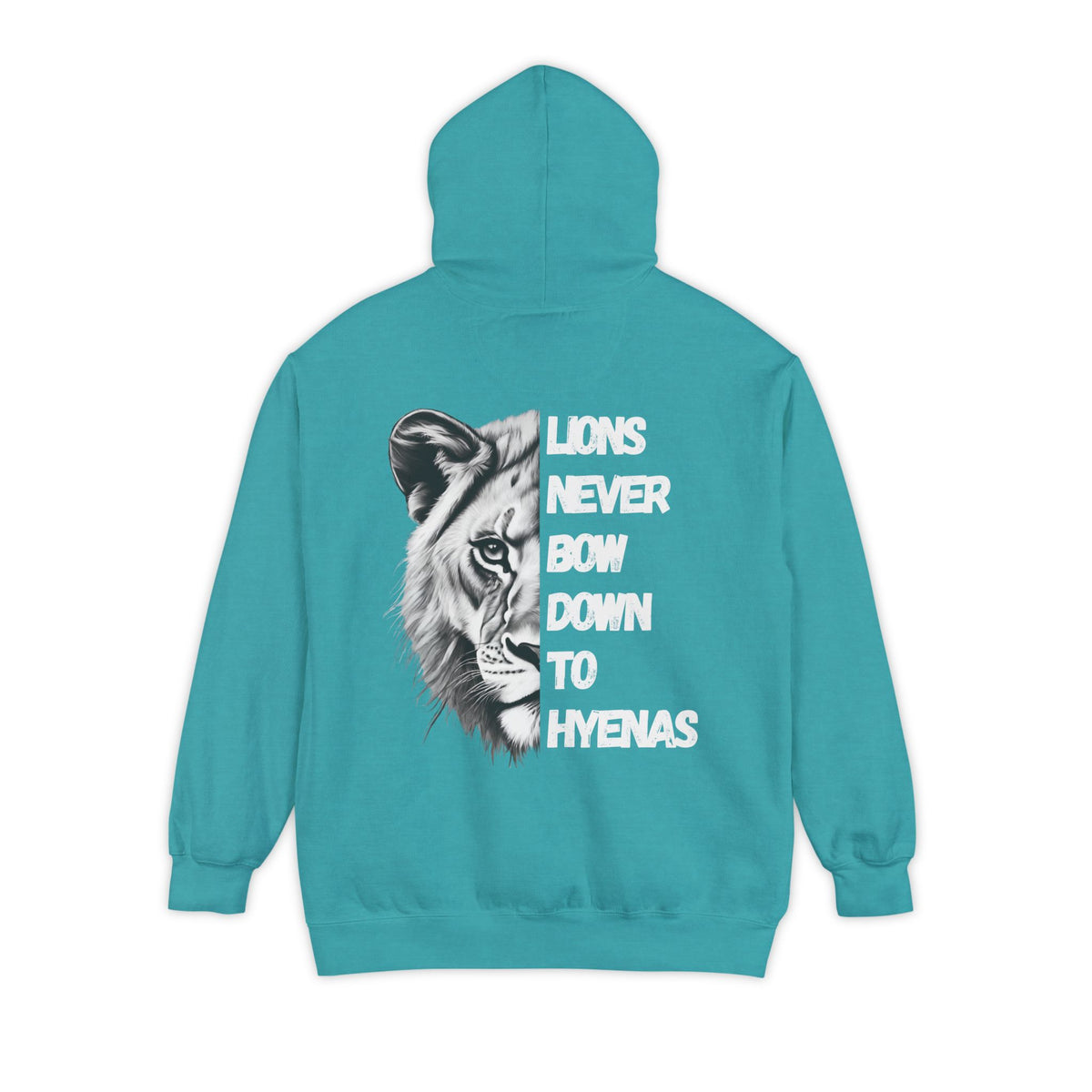 Lions Never Bow Down To Hyenas Adult Premium Hoodie
