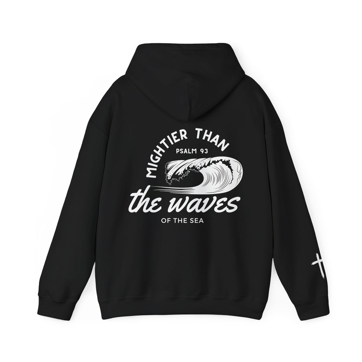 Faith-Inspired Psalm 93 Hooded Sweatshirt, 'Mightier Than The Waves Of The Sea' Cozy Hoodie, Christian Sweatshirt
