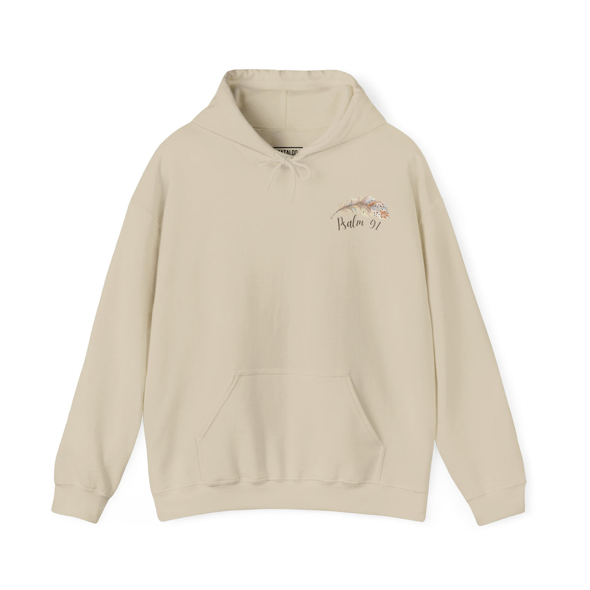 Psalm 91:4 Under His Wings You Will Find Refuge Heavyweight Sweatshirt, Feather Design For Women, Beautiful Christian Apparel