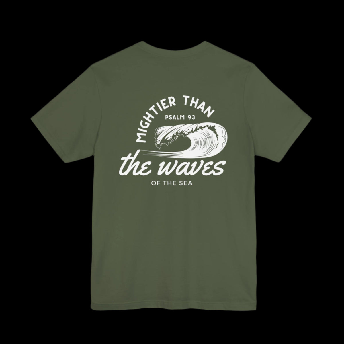 Mightier Than The Waves Of The Sea Bible Verse Adult Short Sleeve Tee