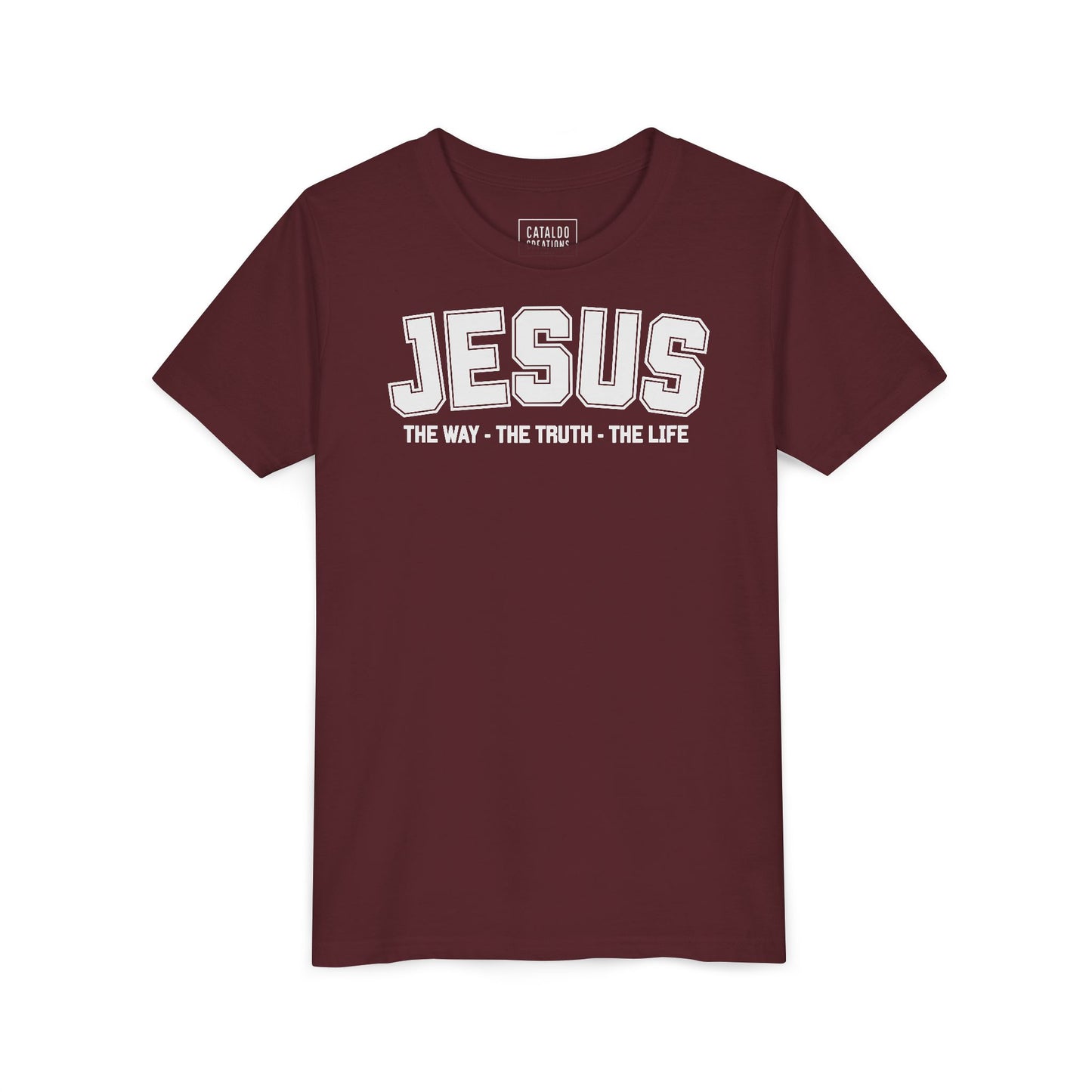 Faith-Inspired Youth Tee - Jesus - The Way, The Truth, The Life, Christian Apparel, Faith-Based Gift, Youth Clothing