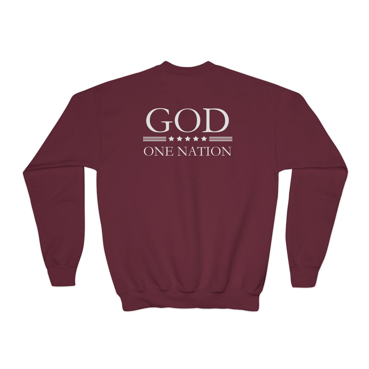 Kids One Nation Under God 1776 Crewneck Sweatshirt