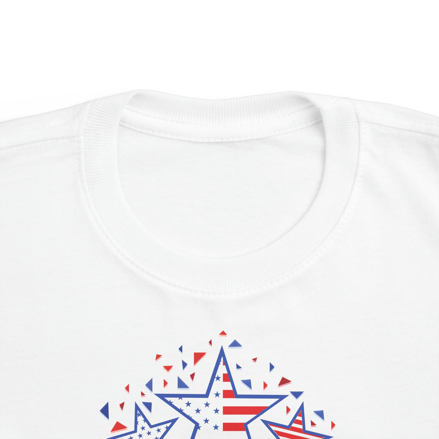 America Patriotic toddler t-shirt. Red, white and blue stars toddler tee.