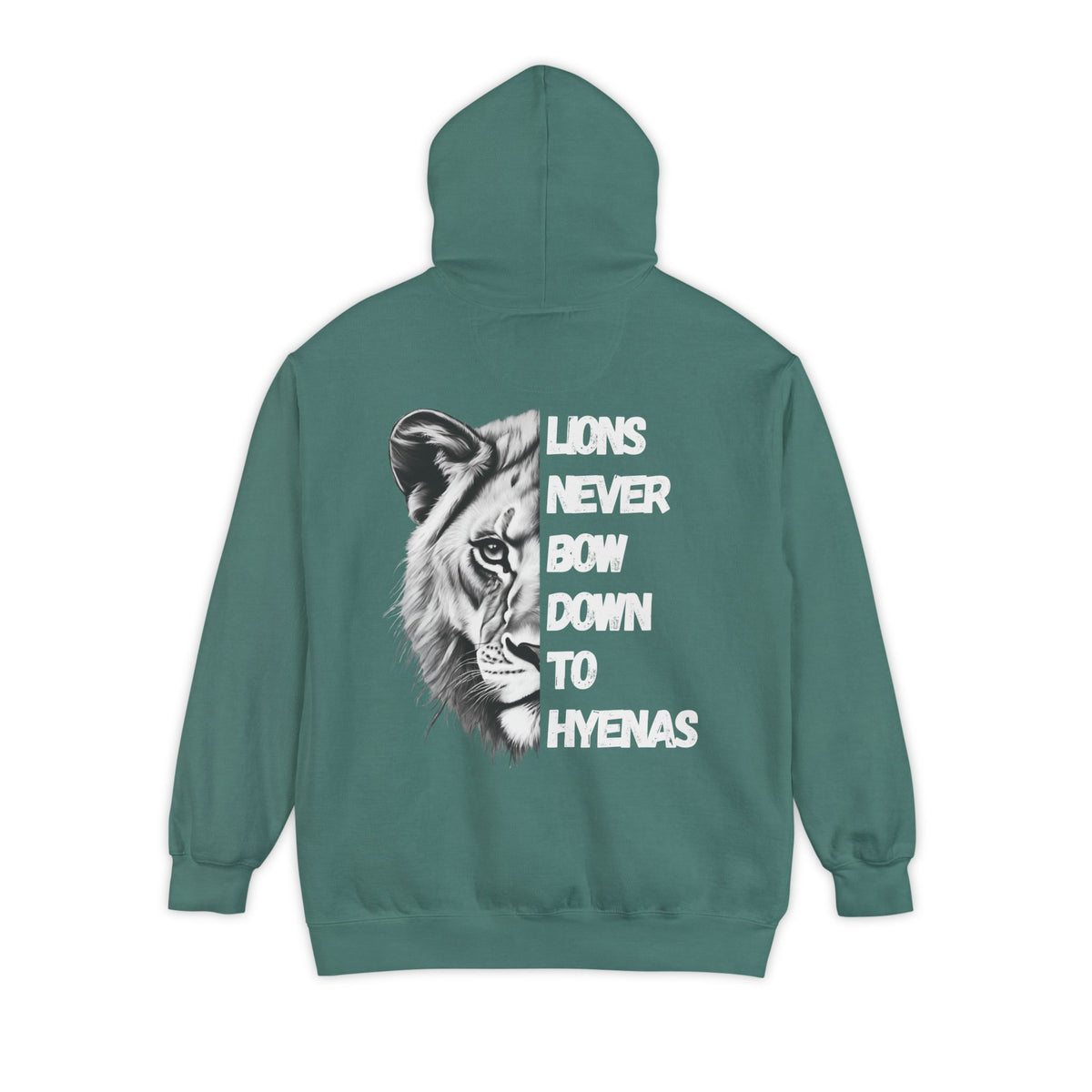 Lions Never Bow Down To Hyenas Adult Premium Hoodie