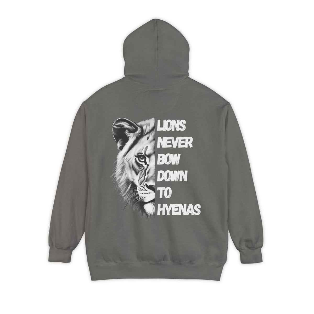 Lions Never Bow Down To Hyenas Adult Premium Hoodie