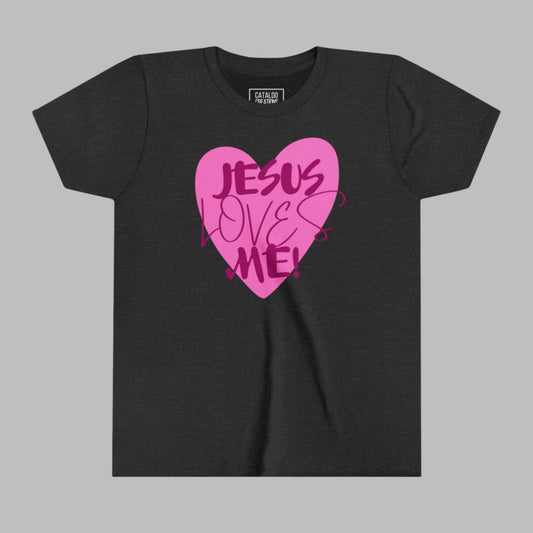 Kids Jesus Loves Me Youth Short Sleeve Tee