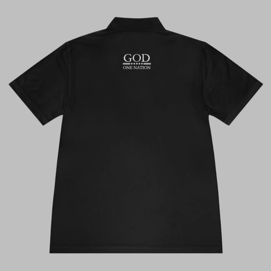 1776 One Nation Under God Men's Sport Polo Shirt - Stylish Athletic Wear