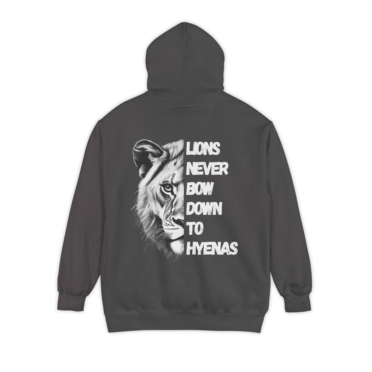 Lions Never Bow Down To Hyenas Adult Premium Hoodie