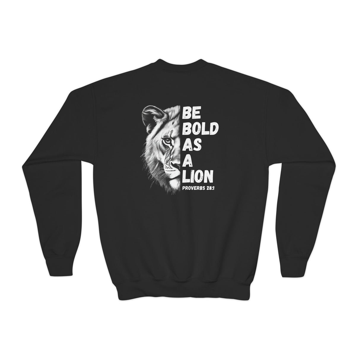 Kids Be Bold As A Lion Youth Crewneck Sweatshirt