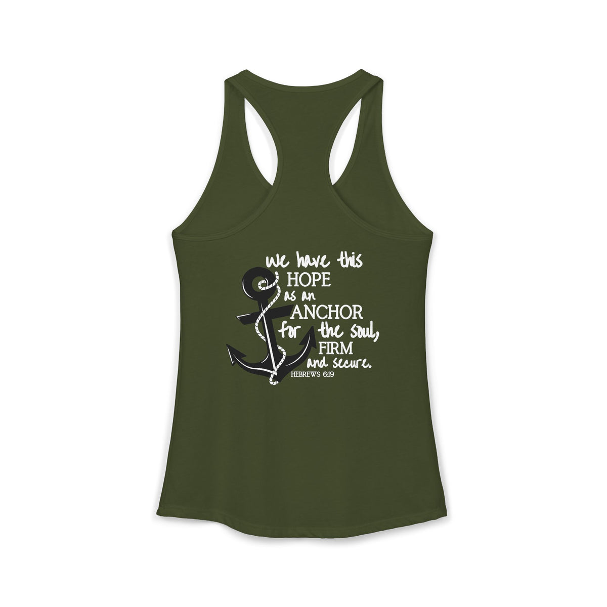 Women's Racerback Nautical Bible Verse Tank Top