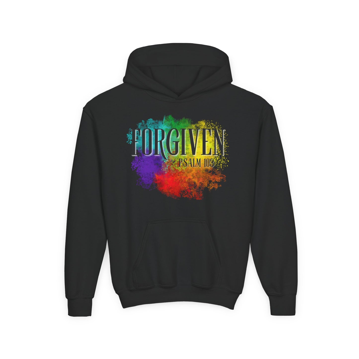 Youth Forgiven Psalms Bible Verse Heavyweight Hooded Sweatshirt