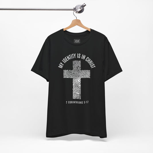 Faith-Inspired Unisex Jersey Tee - "My Identity is in Christ" - Christian Apparel for Everyday Wear, Gifts, Church Events