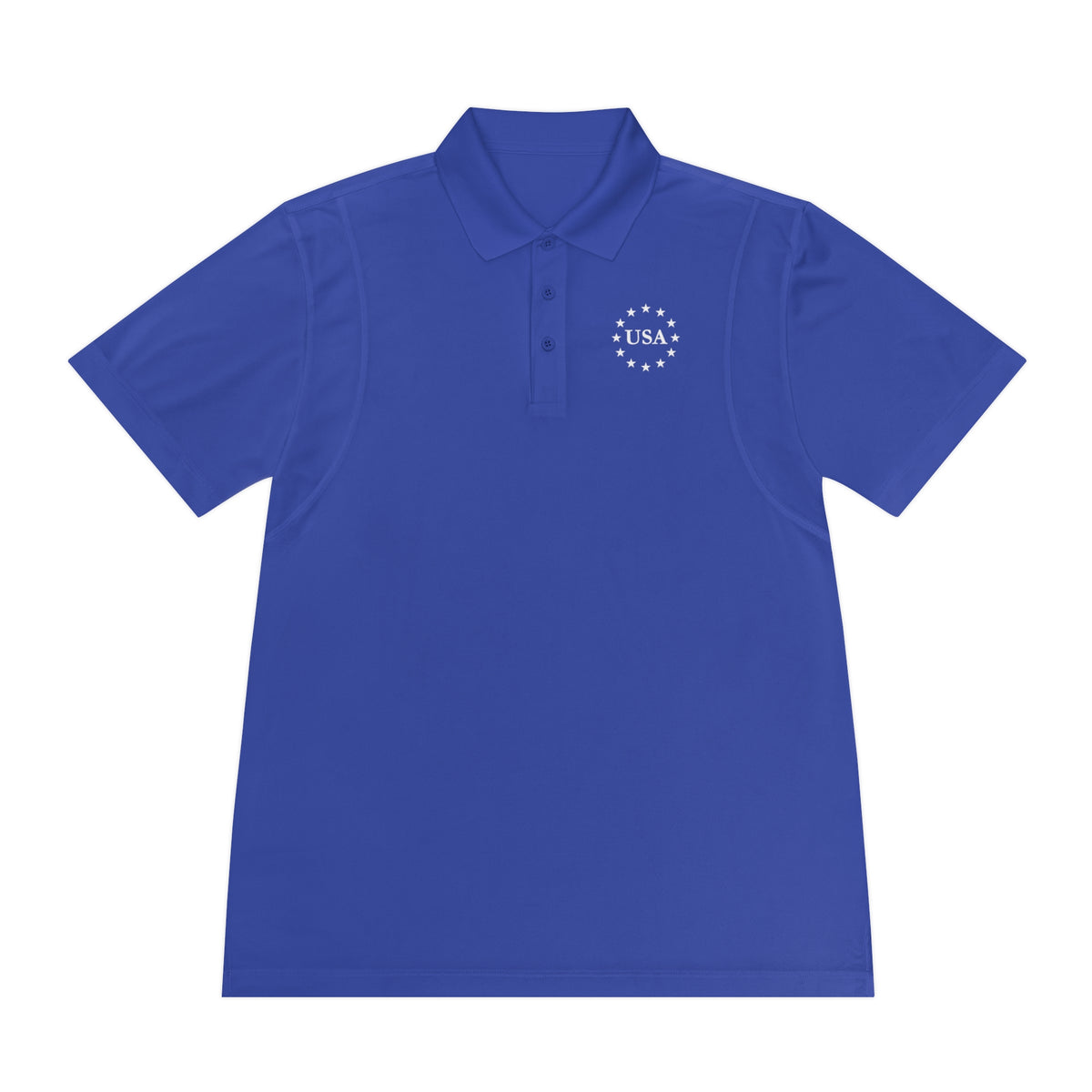 USA American Flag Men's Sport Polo Shirt - Patriotic Golf Polo