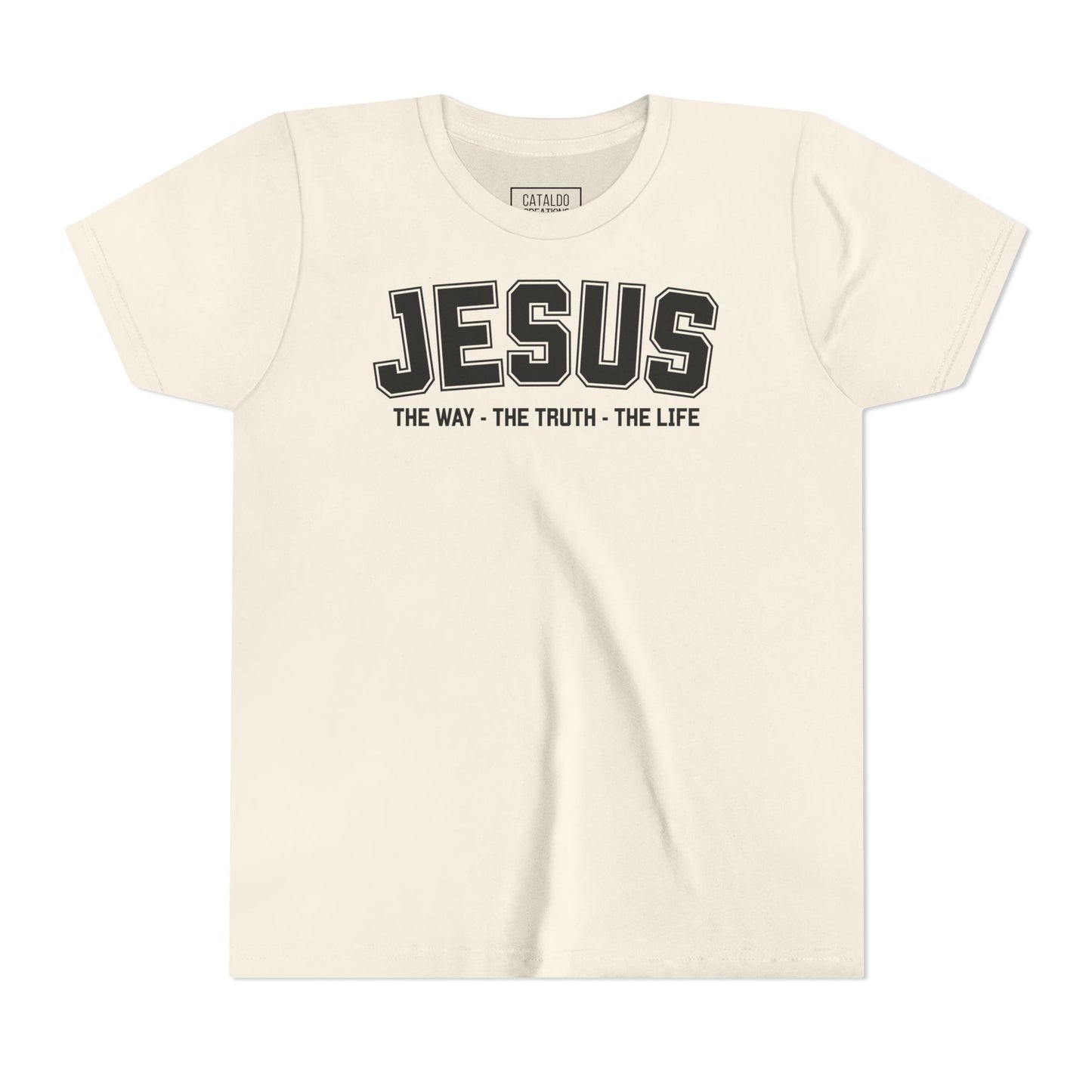 Faith-Inspired Youth Tee - Jesus - The Way, The Truth, The Life, Christian Apparel, Faith-Based Gift, Youth Clothing