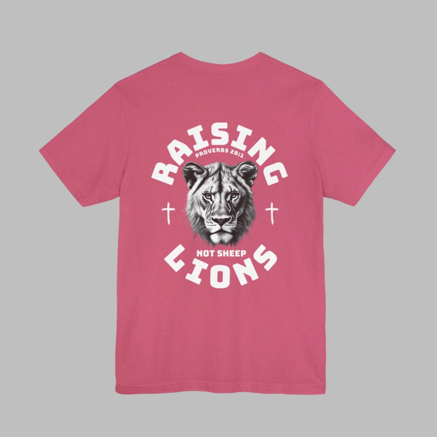 Raising Lions Not Sheep Adult Short Sleeve Tee