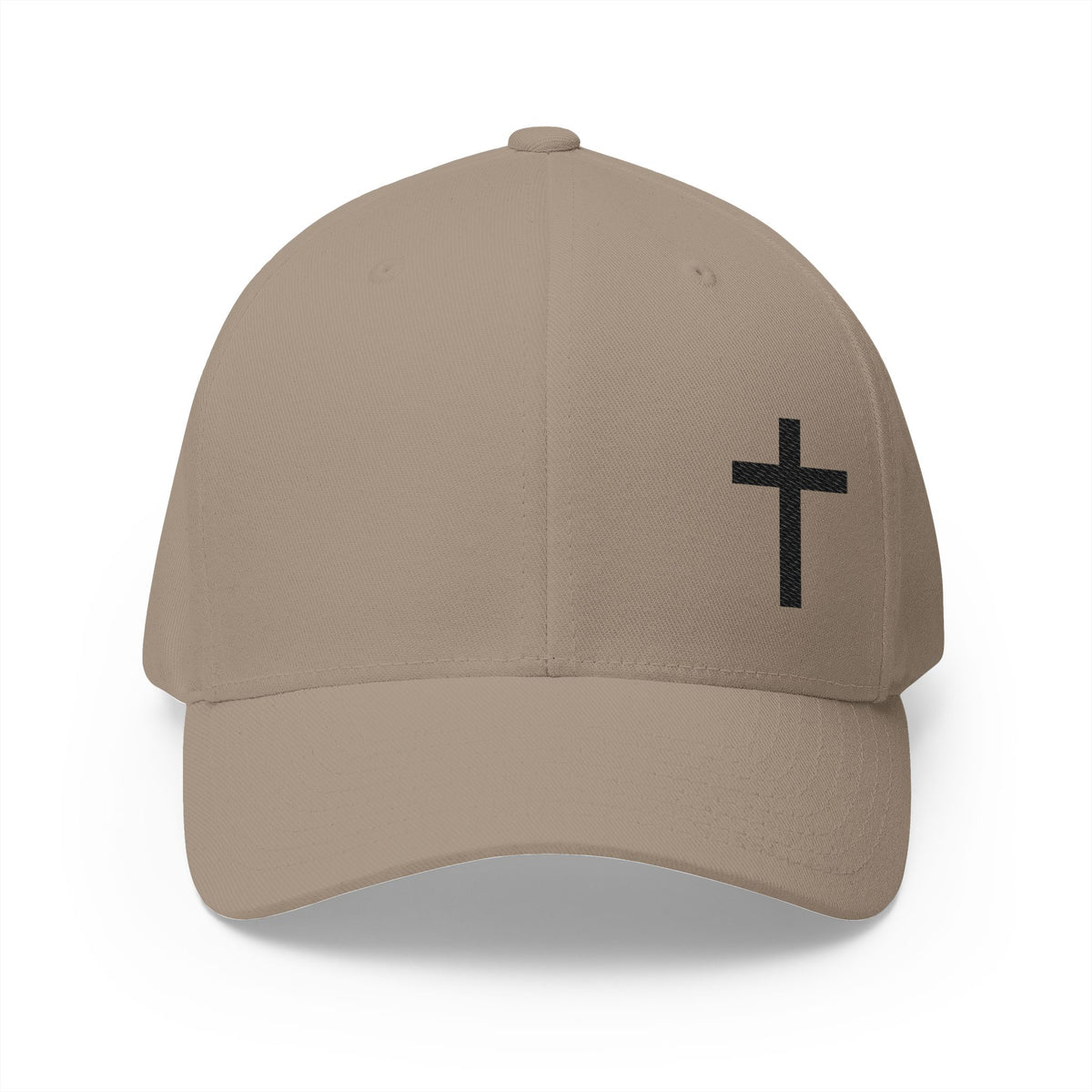Embroidered Psalm 91 Hat - Flex-fit Closed-Back Hat with Cross Design