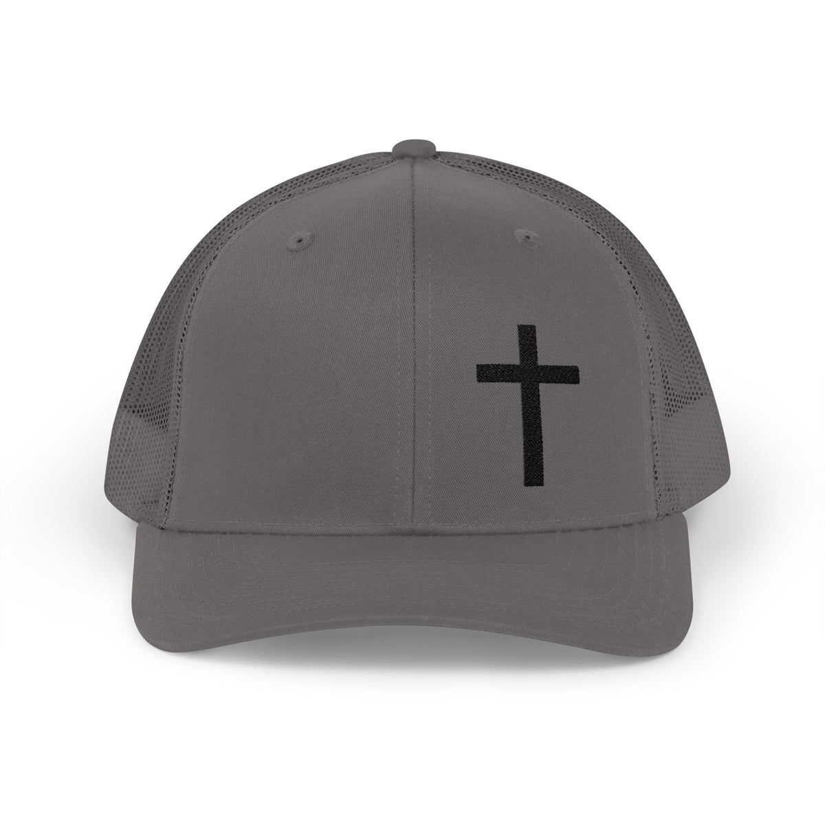 Embroidered Cross Snapback Hat, Faith-Inspired Trucker Cap