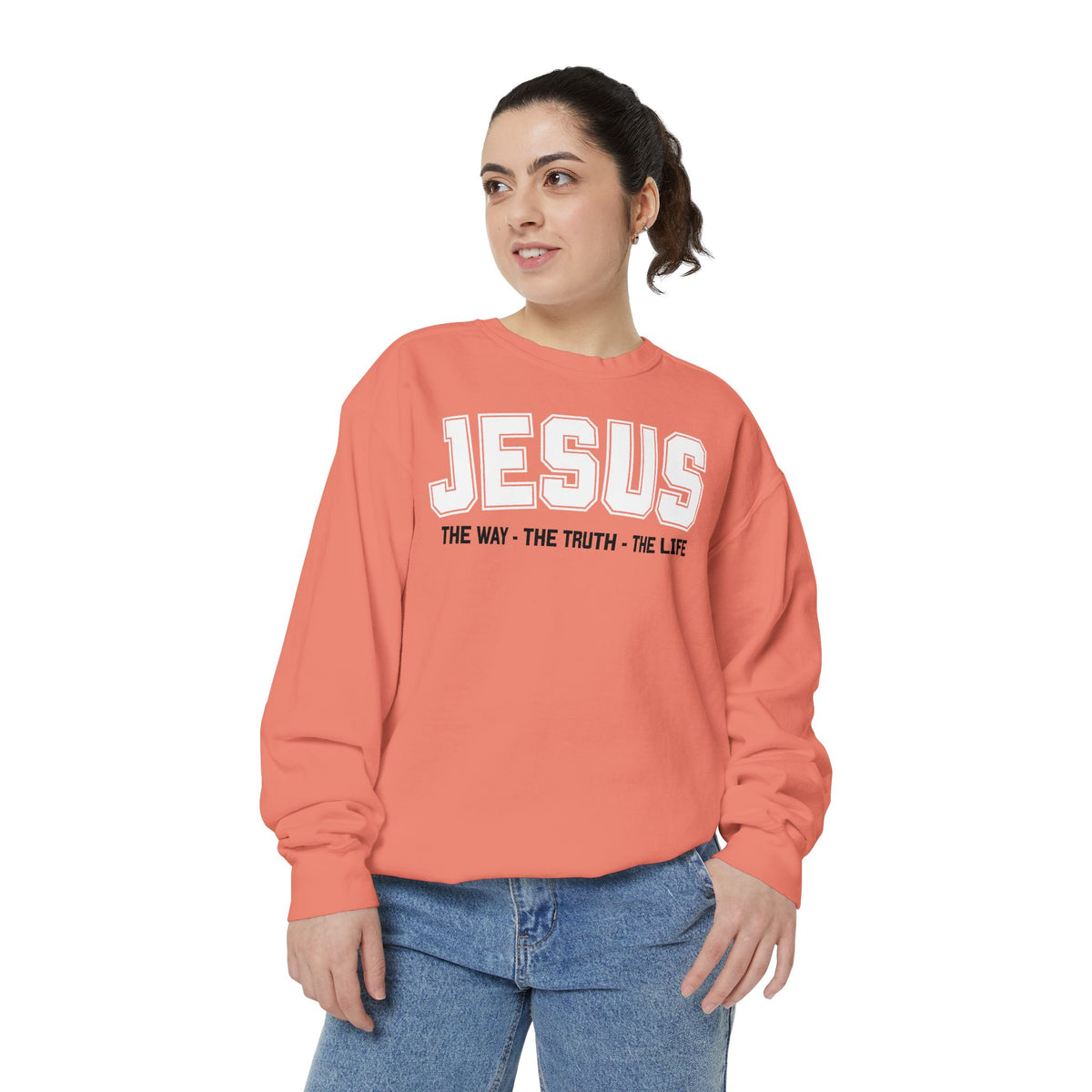 Jesus The Way, The Truth, The Life Crewneck Sweatshirt, Faith Apparel, Religious Sweatshirt, Inspirational Wear