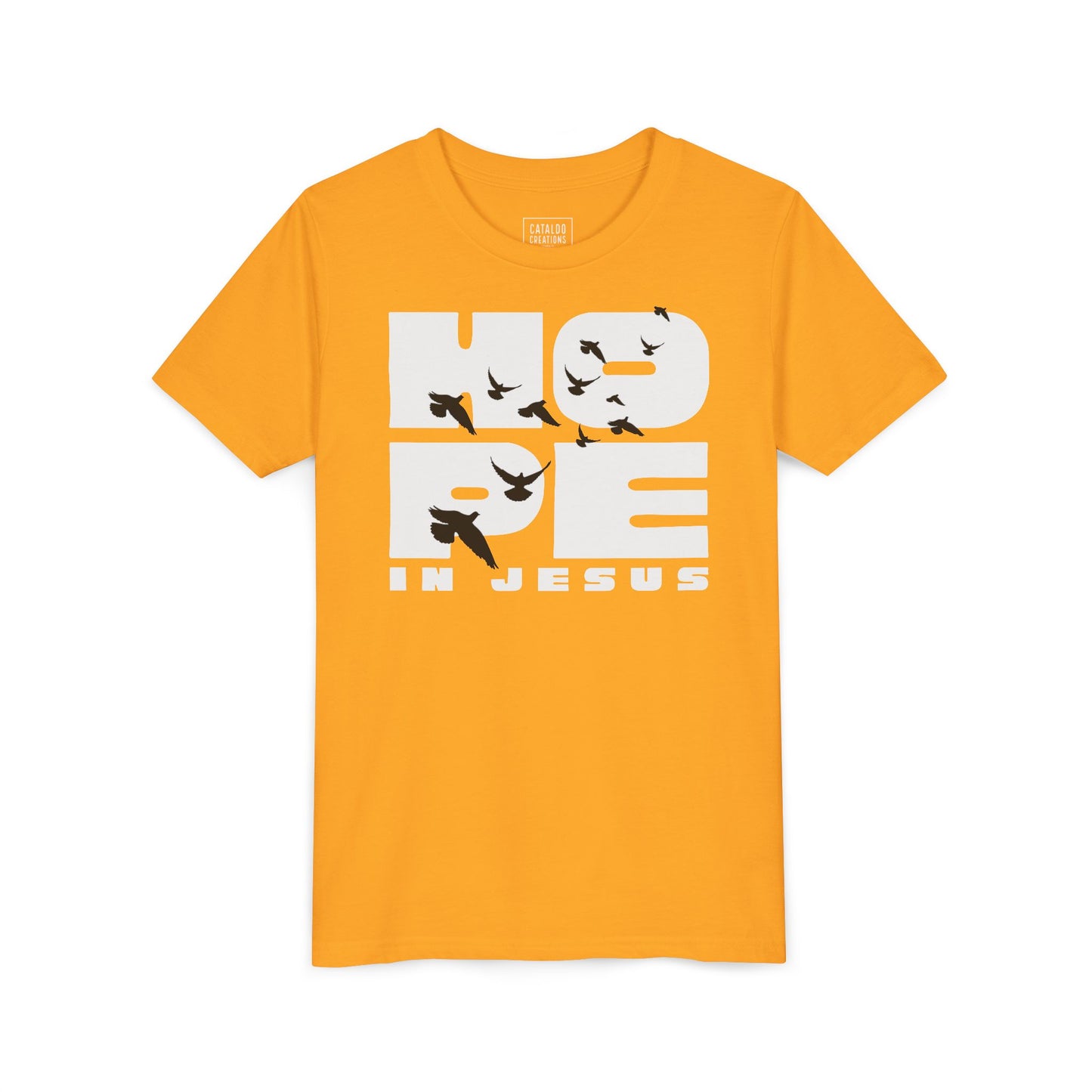 Hope in Jesus Youth Tee, Inspirational Kids Shirt, Faith-Based T-Shirt, Christian Apparel, Gifts for Church Events