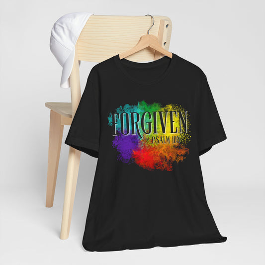 Forgiven Christian T-Shirt | Psalm 103 Bible Verse Faith Tee