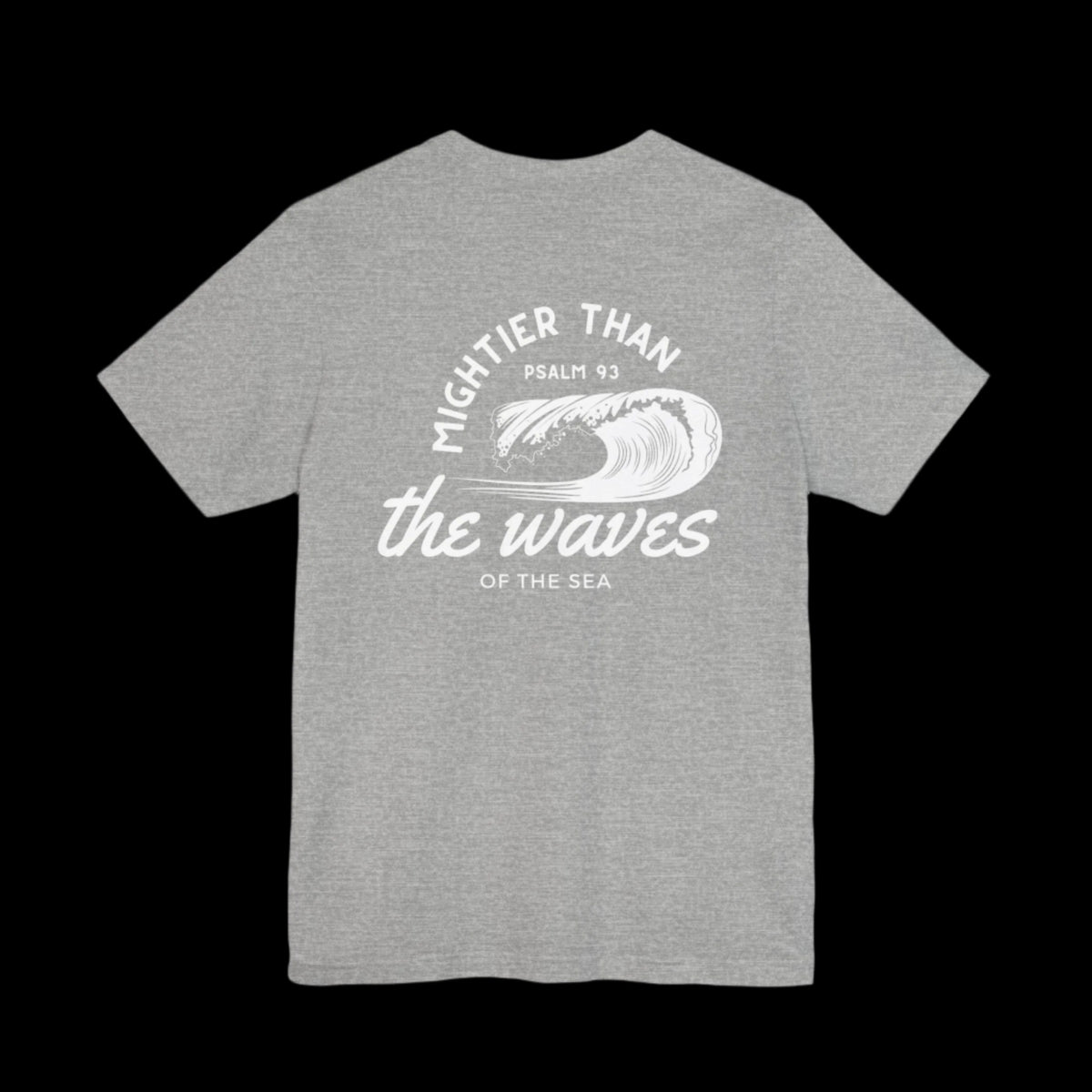 Mightier Than The Waves Of The Sea Bible Verse Adult Short Sleeve Tee