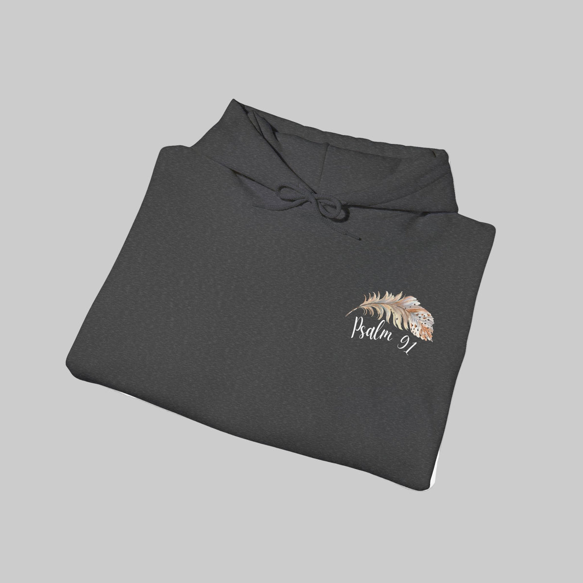 Psalm 91:4 Under His Wings You Will Find Refuge Heavyweight Sweatshirt, Feather Design For Women, Beautiful Christian Apparel