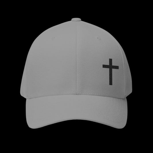Embroidered Psalm 91 Hat - Flex-fit Closed-Back Hat with Cross Design