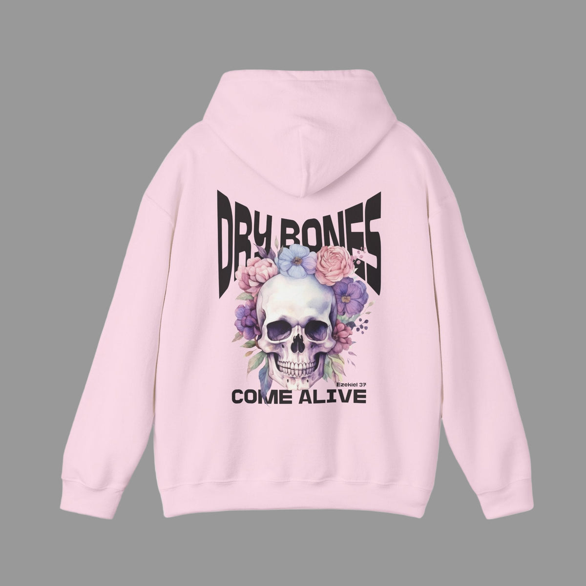 Dry Bones Come Alive Funky Christian Hoodie, Ezekiel 37 Bible Verse Skull Hooded Sweatshirt, Christian Graphic Hoodie