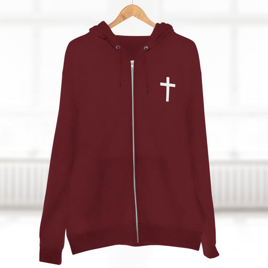 Jesus The Way The Truth The Life Christian Zip-Up Hoodie, Faith Apparel, Gift for Believers, Cozy Church Wear