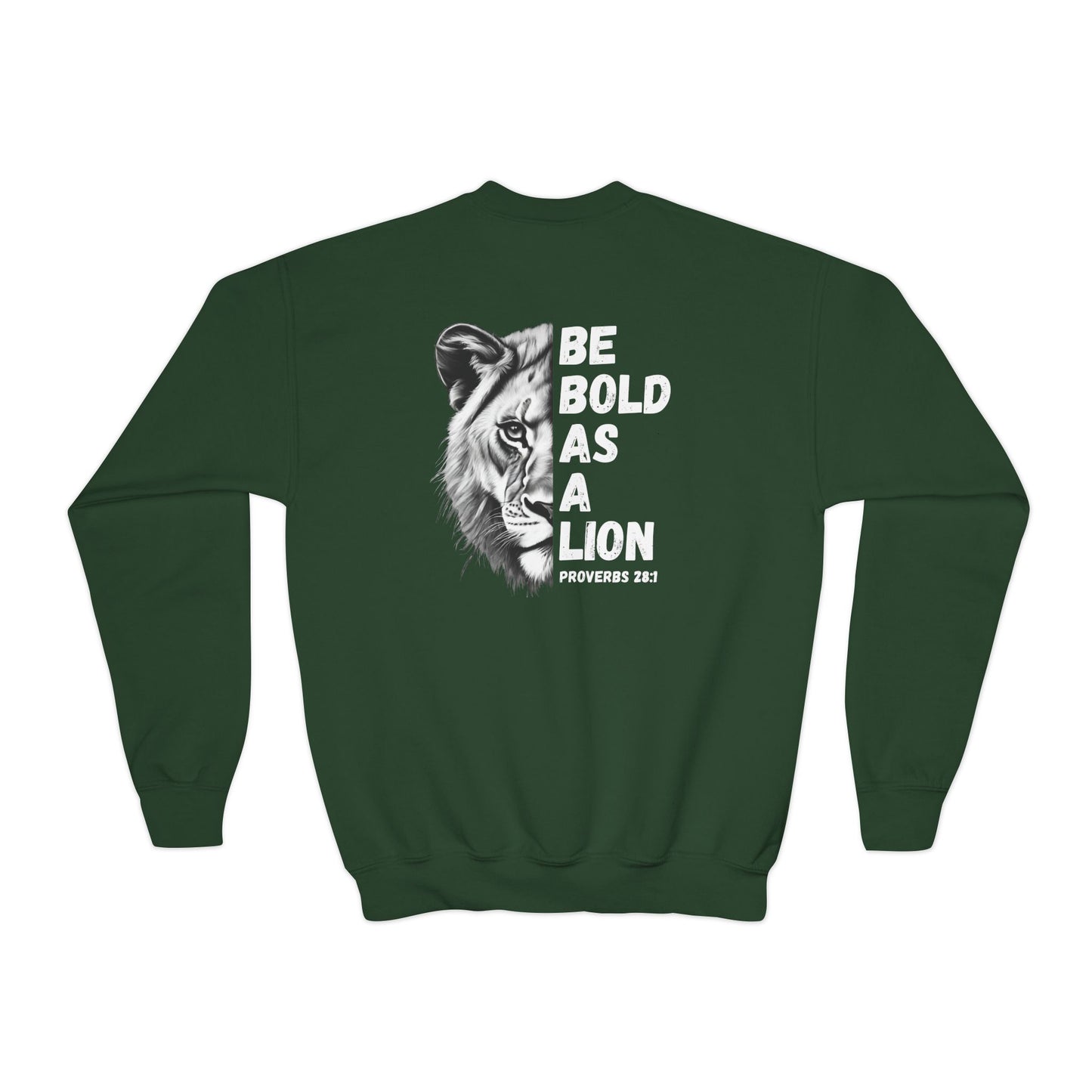 Kids Be Bold As A Lion Youth Crewneck Sweatshirt