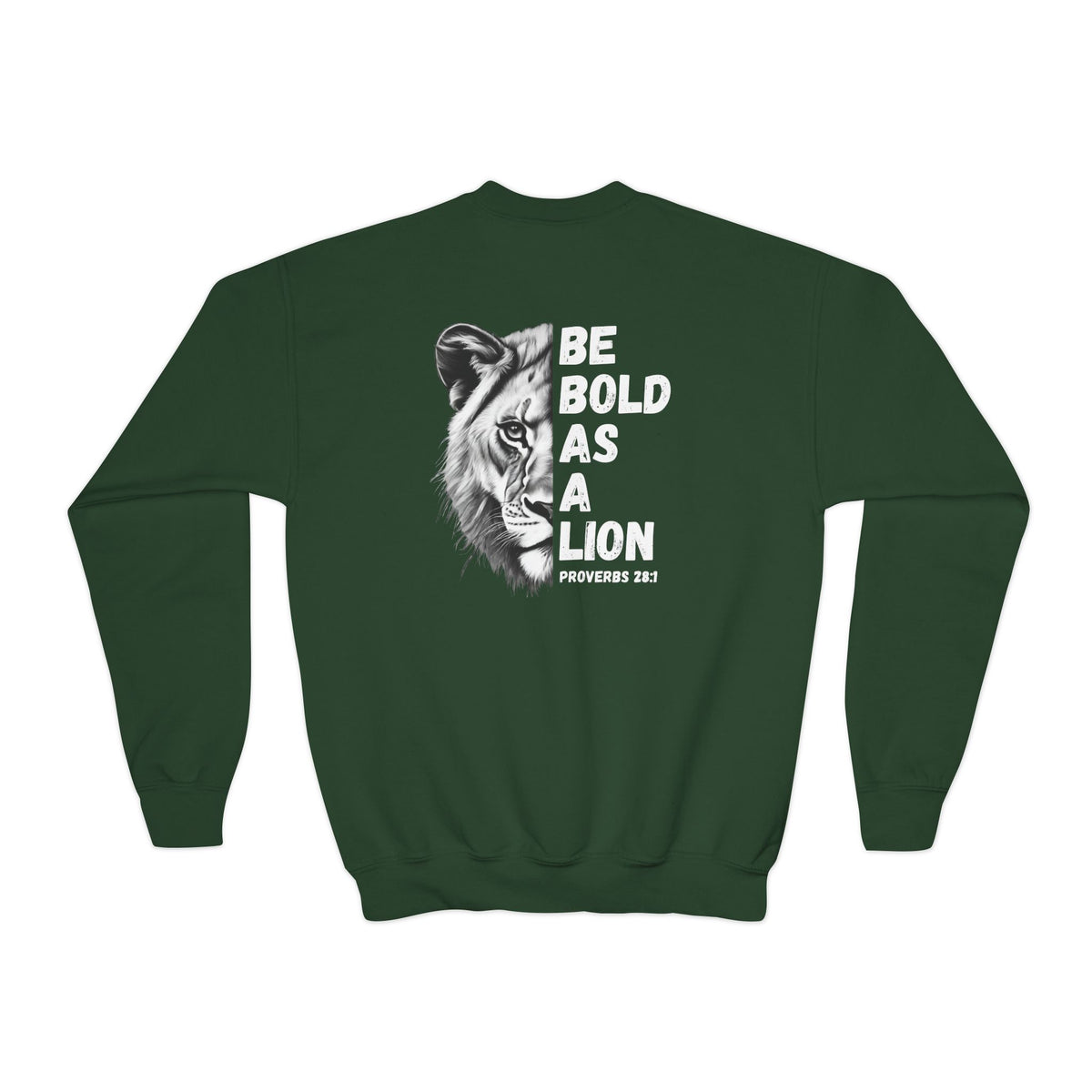 Kids Be Bold As A Lion Youth Crewneck Sweatshirt