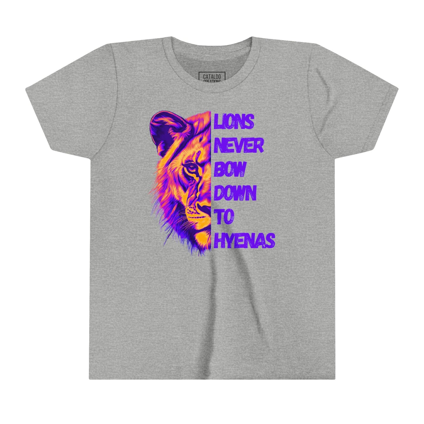 Kids Lions Never Bow Down To Hyenas Colorful Short Sleeve Tee