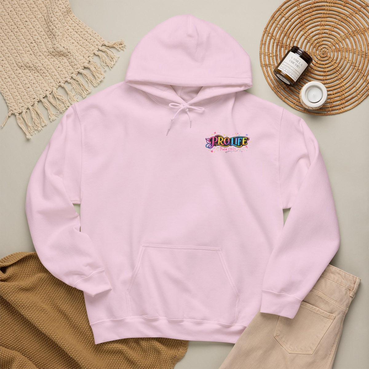 Pro-Life Christian Hoodie, Psalm 139 "You Knit Me Together" Heavy Blend Hooded Sweatshirt