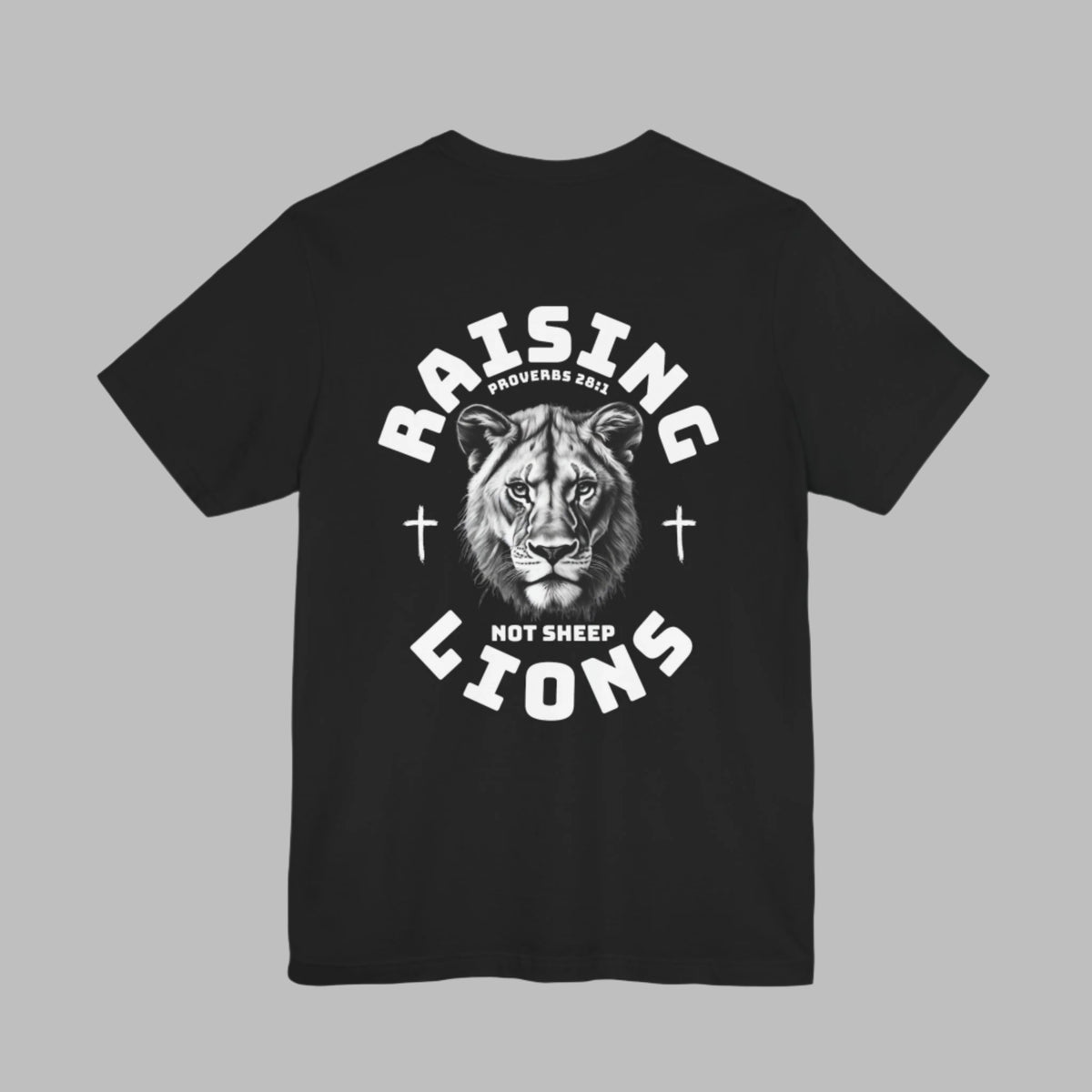 Raising Lions Not Sheep Adult Short Sleeve Tee
