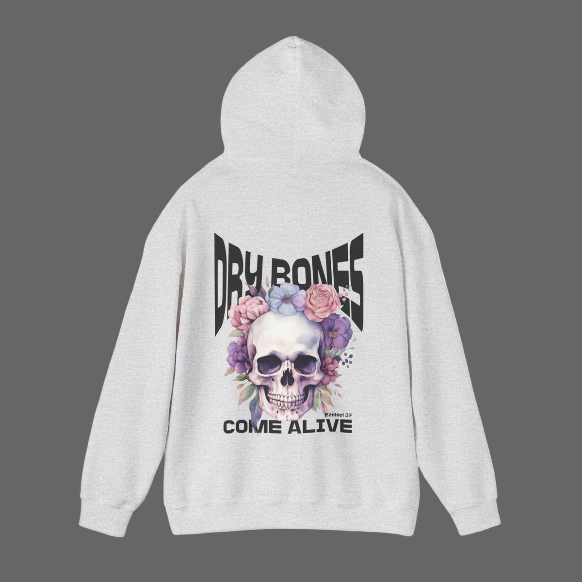 Dry Bones Come Alive Funky Christian Hoodie, Ezekiel 37 Bible Verse Skull Hooded Sweatshirt, Christian Graphic Hoodie