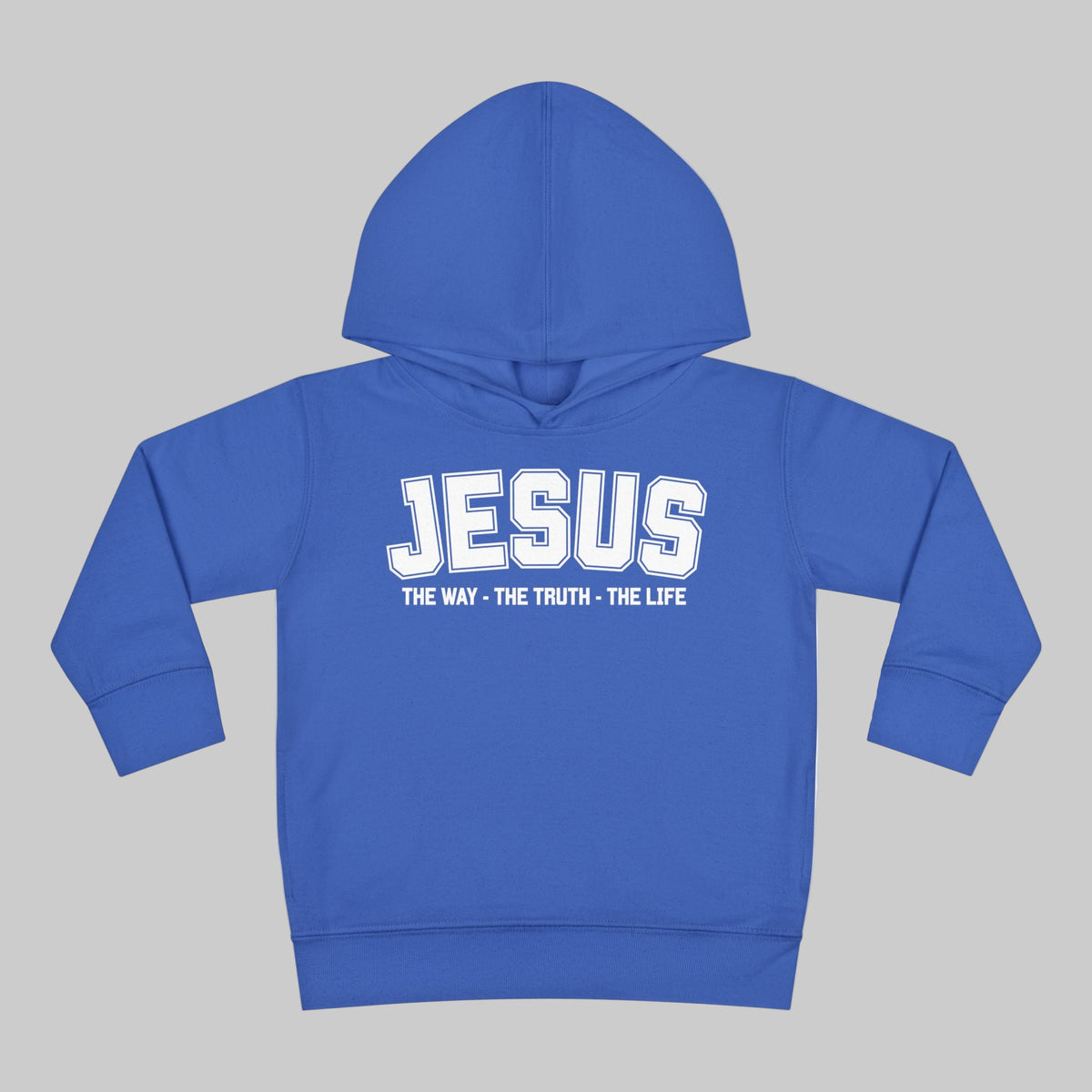 Toddler Jesus The Way, The Truth, The Life Pullover Fleece Hoodie, Christian Jesus Hoodie For Toddlers