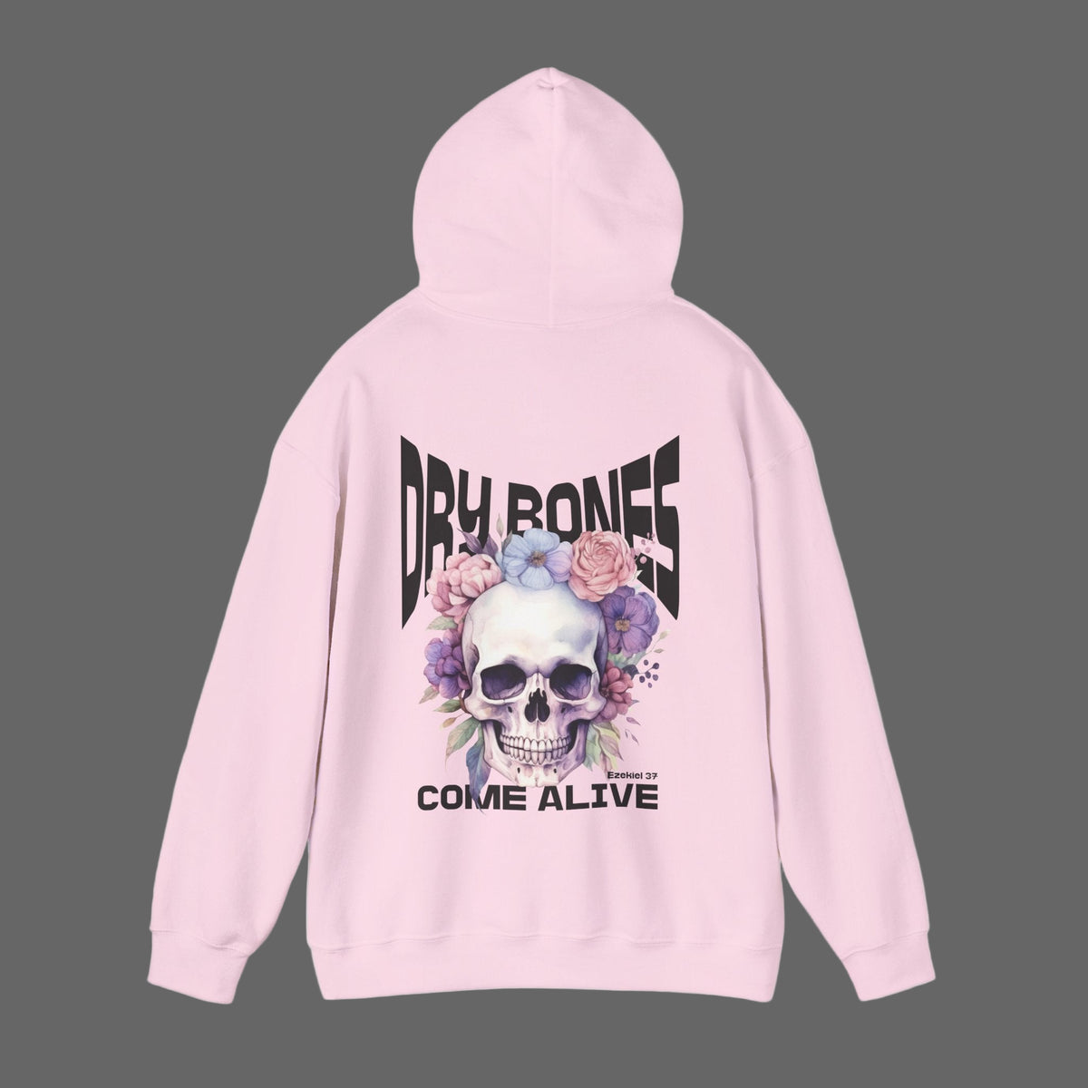 Dry Bones Come Alive Funky Christian Hoodie, Ezekiel 37 Bible Verse Skull Hooded Sweatshirt, Christian Graphic Hoodie