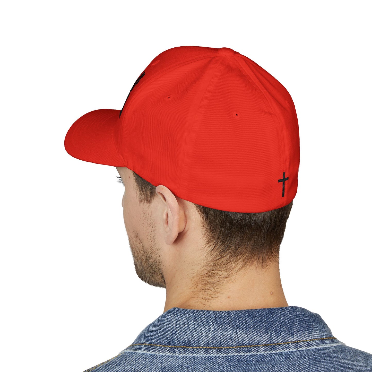 Fore Christ Embroidered Golf Cap - Faith-Inspired Closed-Back Hat.