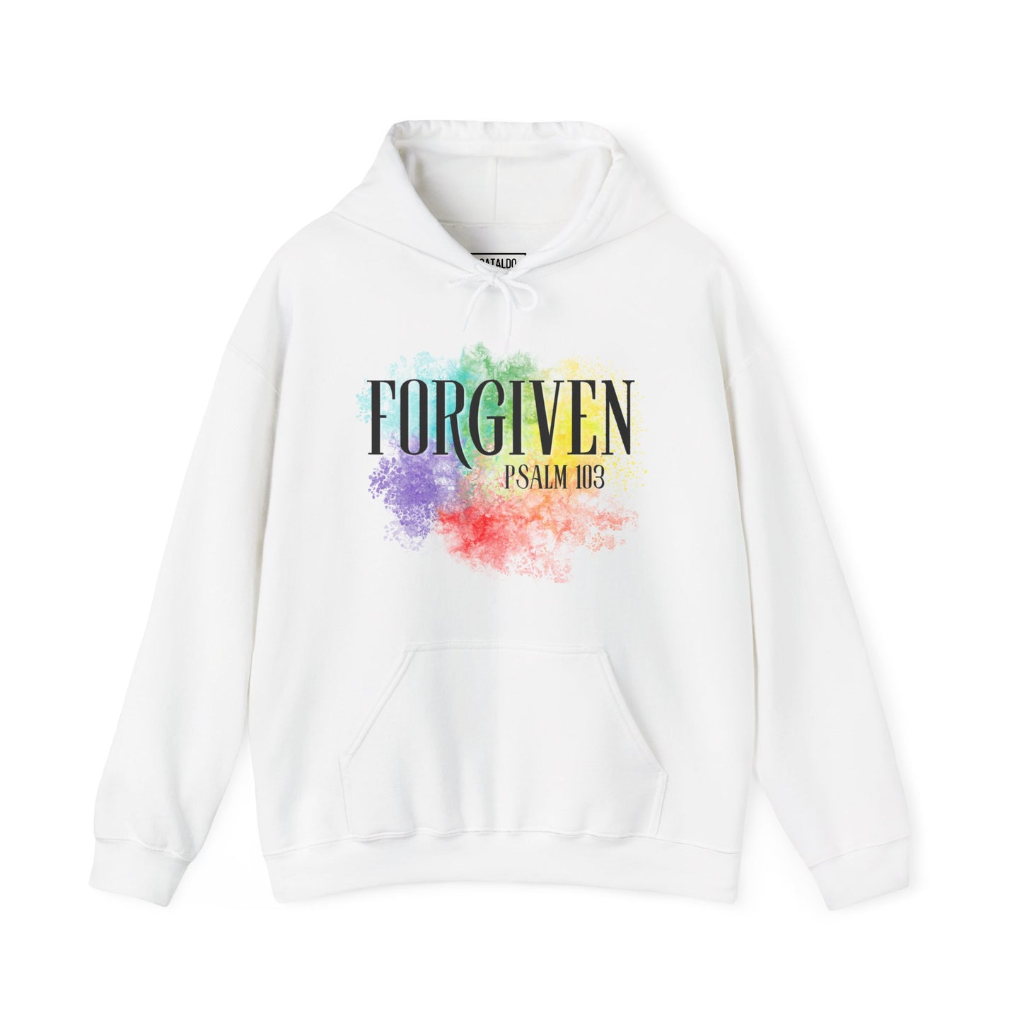 Forgiven Psalms Bible Verse Adult Heavyweight Hooded Sweatshirt