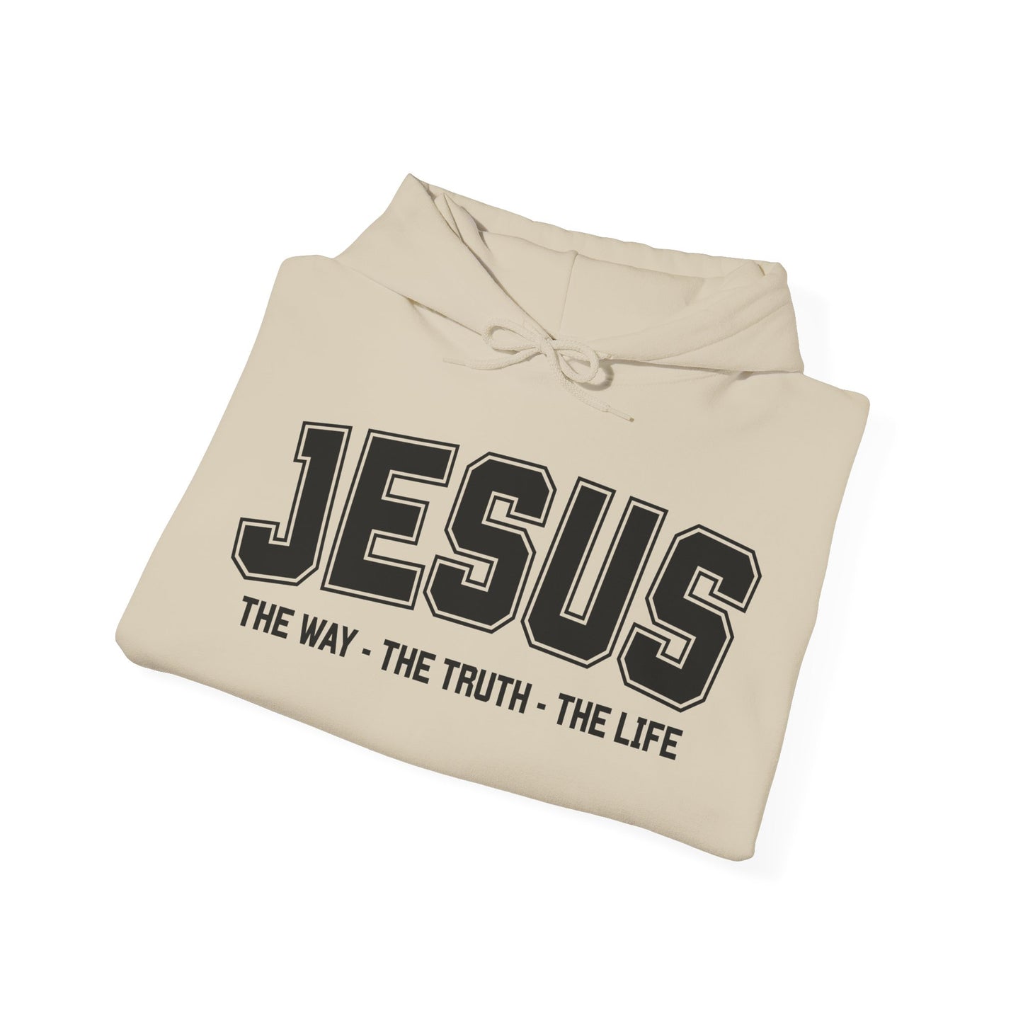 Jesus The Way The Truth The Life Inspirational Hoodie for Faithful Individuals, Religious Gift, Christian Apparel, Spiritual Wear