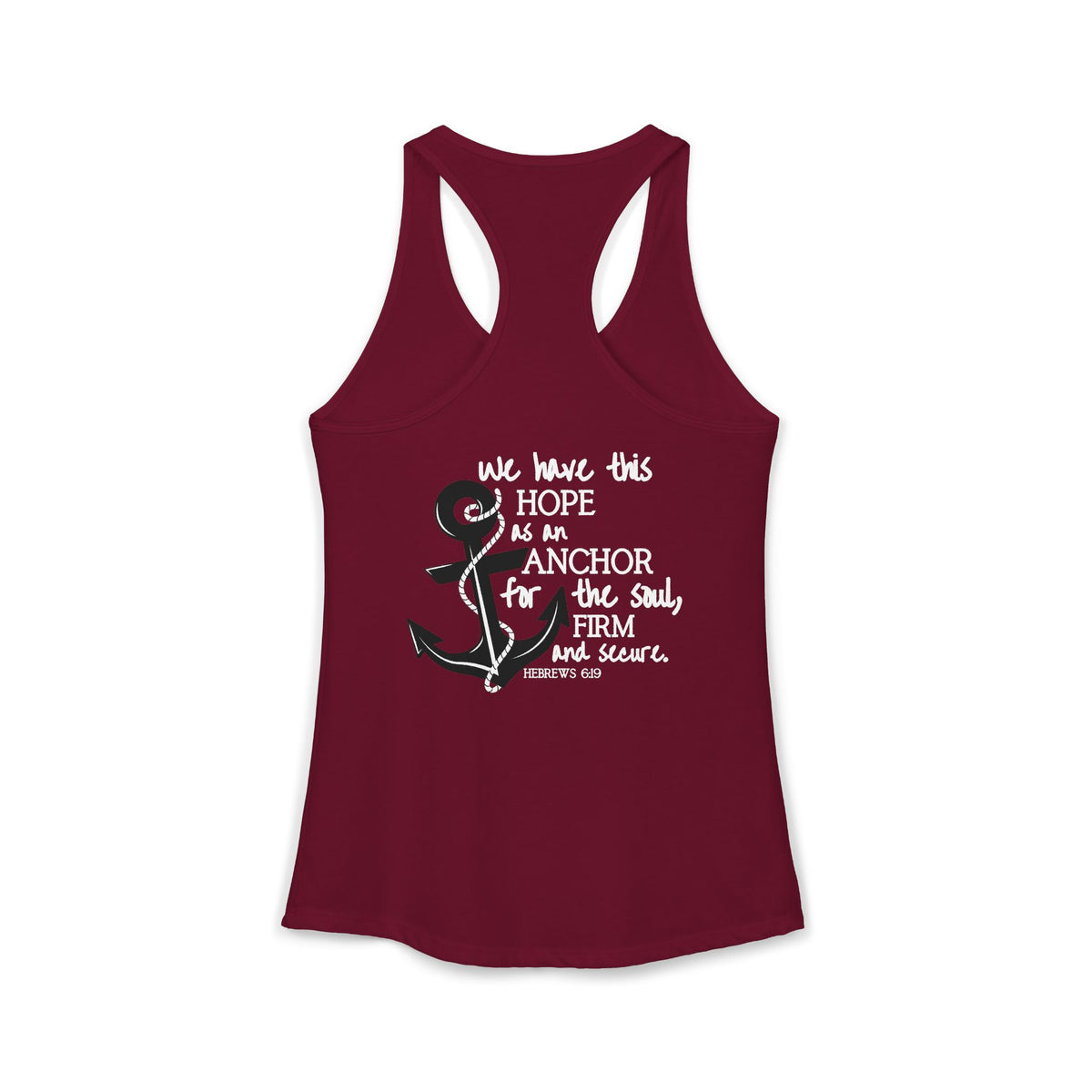 Women's Racerback Nautical Bible Verse Tank Top