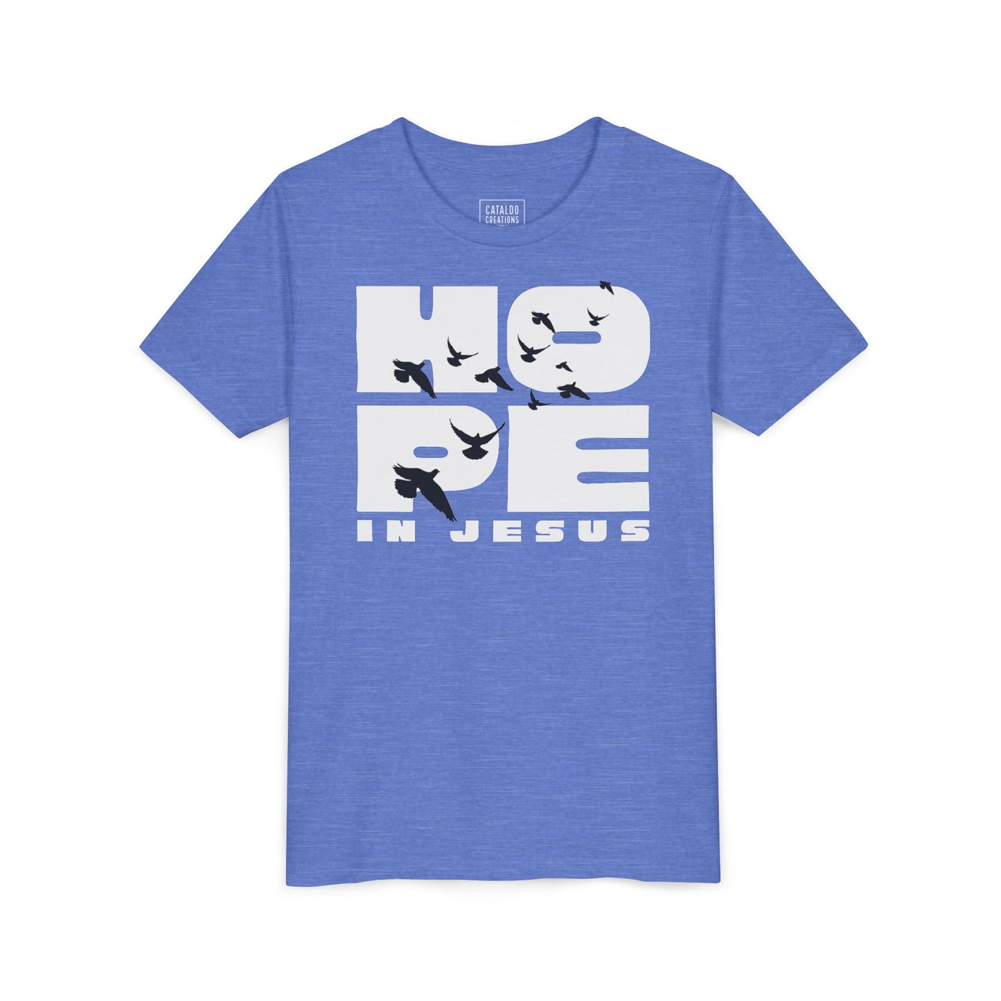 Hope in Jesus Youth Tee, Inspirational Kids Shirt, Faith-Based T-Shirt, Christian Apparel, Gifts for Church Events