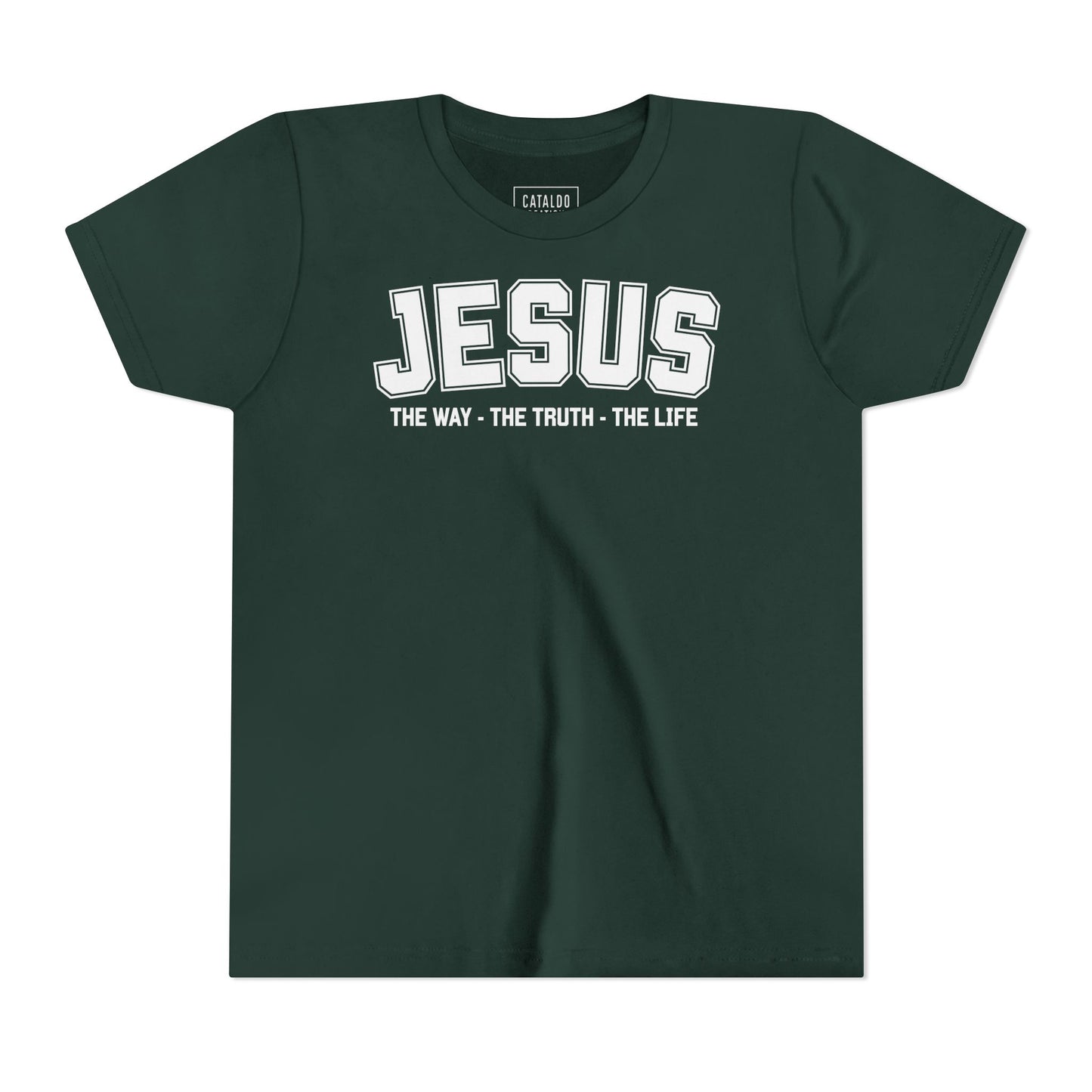 Faith-Inspired Youth Tee - Jesus - The Way, The Truth, The Life, Christian Apparel, Faith-Based Gift, Youth Clothing
