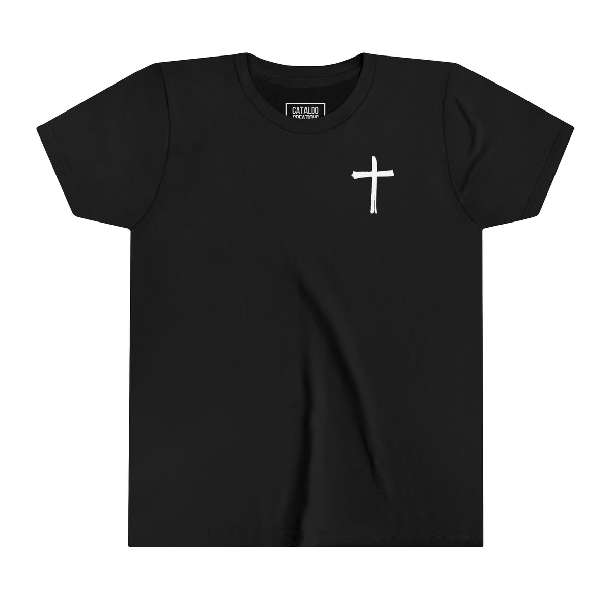 Kids Be Bold As A Lion Youth Short Sleeve Tee. Black & White Design