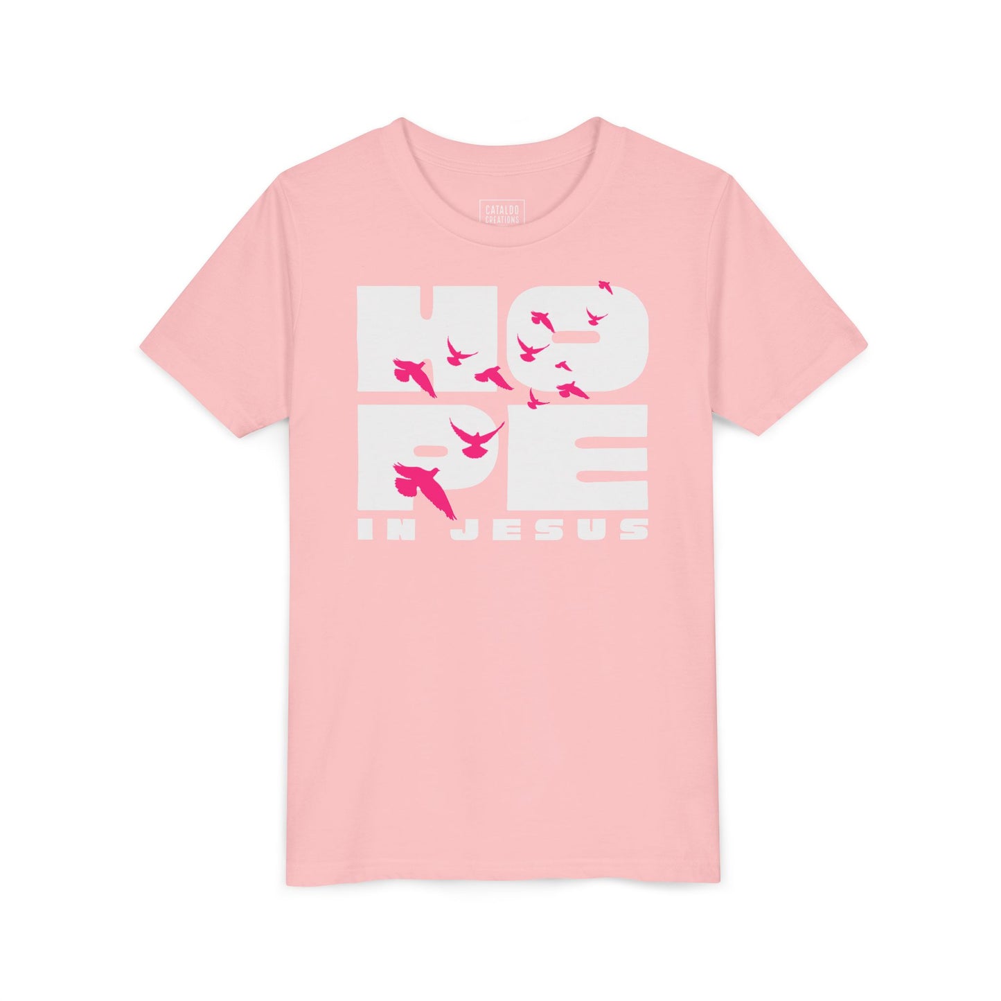Hope in Jesus Youth Tee, Inspirational Kids Shirt, Faith-Based T-Shirt, Christian Apparel, Gifts for Church Events