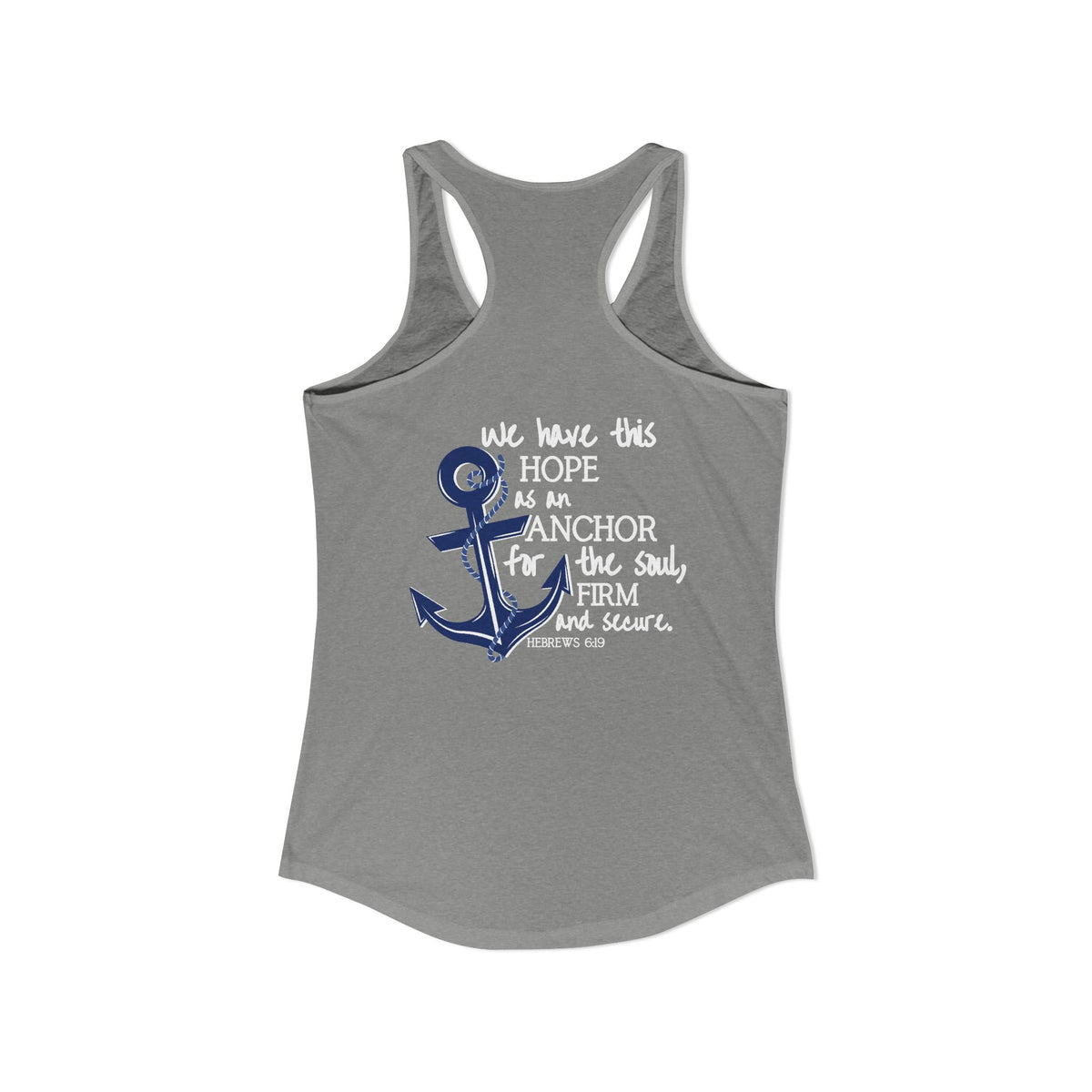 Women's Racerback Nautical Bible Verse Tank Top