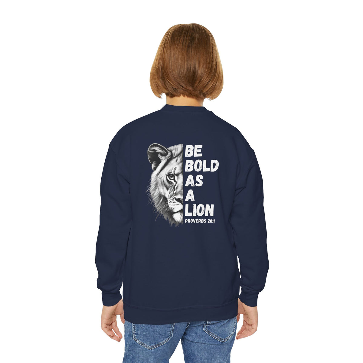 Kids Be Bold As A Lion Youth Crewneck Sweatshirt