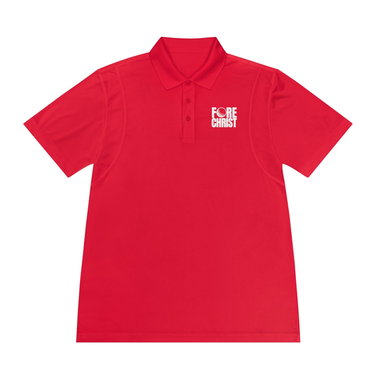 Men's 'Fore Christ' Sport Polo Shirt, Faith-Inspired Activewear, Christian Polo for Golf & Casual Outings, Men's Casual Wear