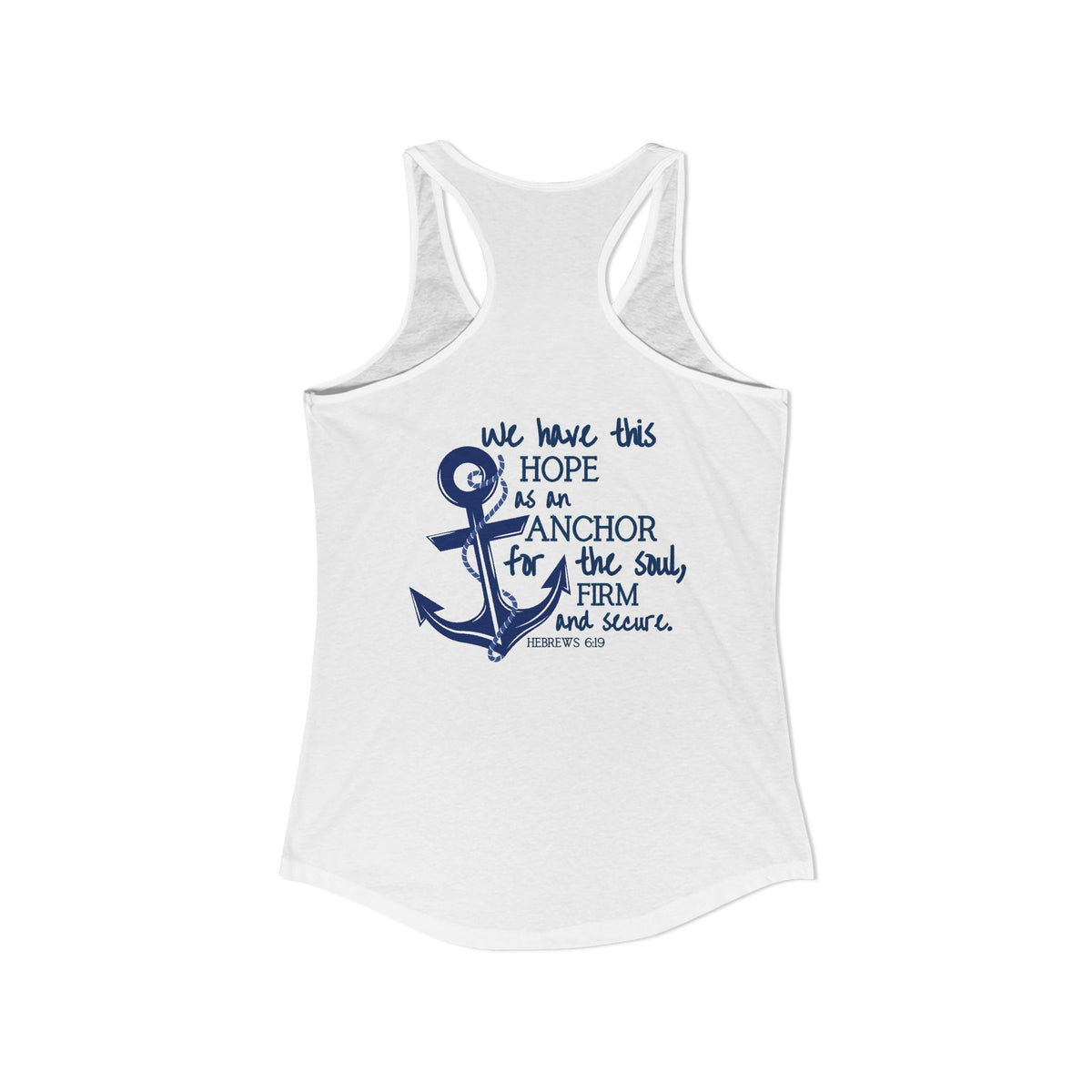 Women's Racerback Nautical Bible Verse Tank Top