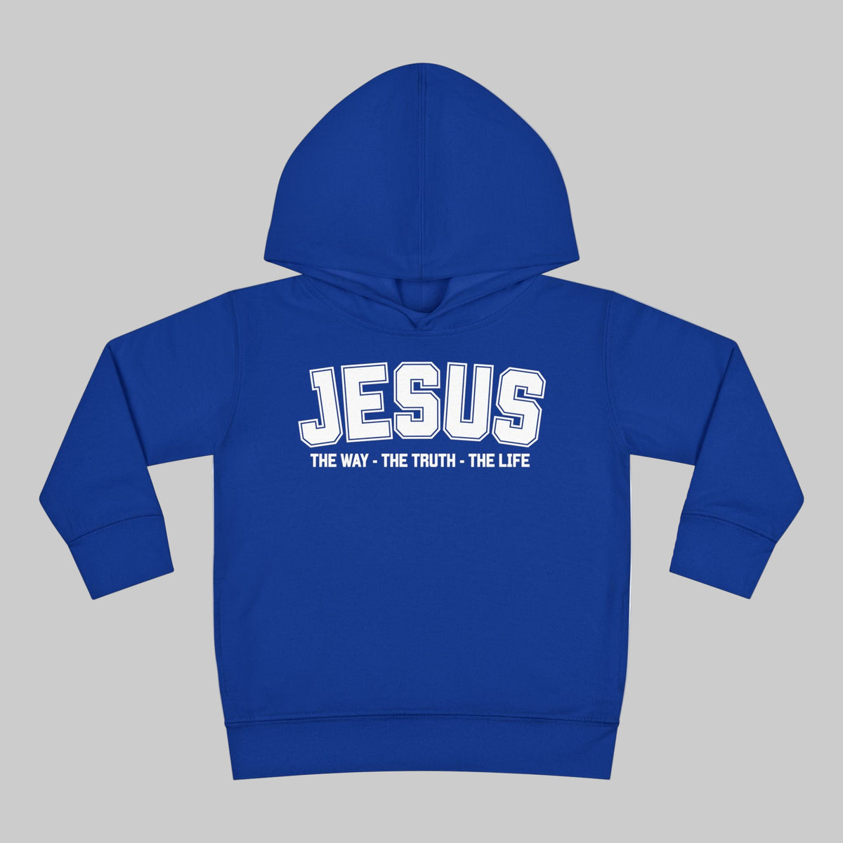 Toddler Jesus The Way, The Truth, The Life Pullover Fleece Hoodie, Christian Jesus Hoodie For Toddlers